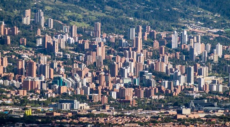 Aerial view of Medellin