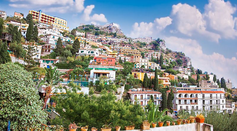 panorama of Taormina,Sicily