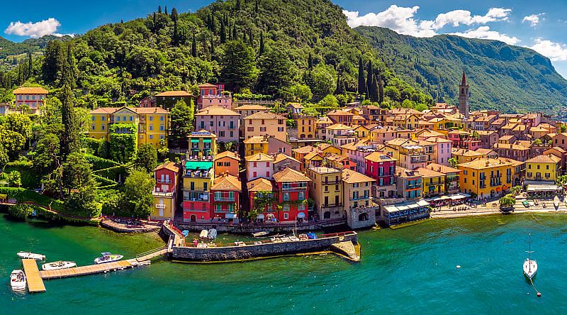 Varenna old town on Lake Como