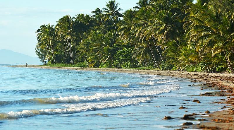 Landscape of a four-mile beach at Port Douglas in North Queensland, Australia Landscape of a four-mile beach at Port Douglas in North Queensland, Australia