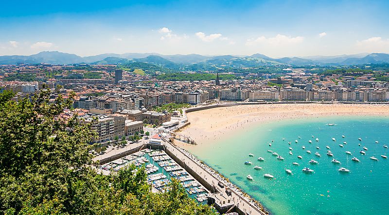 Beach at San Sebastian in Spain Beach at San Sebastian in Spain