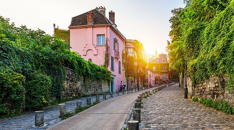 Montmartre neighborhood in Paris, France