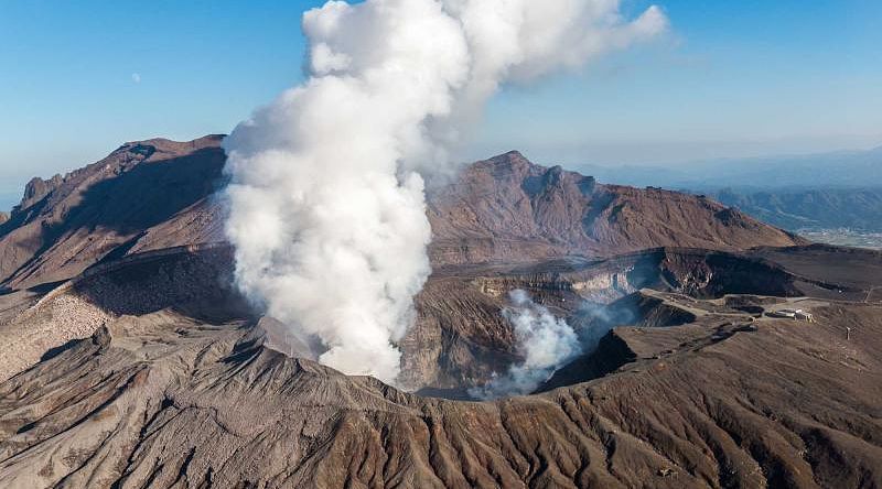 Active volcano Kyushu in Japan Active volcano Kyushu in Japan