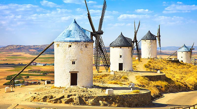 Castile La Mancha windmills of Cervantes Don Quixote in Consuegra, Spain. Castile La Mancha windmills of Cervantes Don Quixote in Consuegra, Spain.