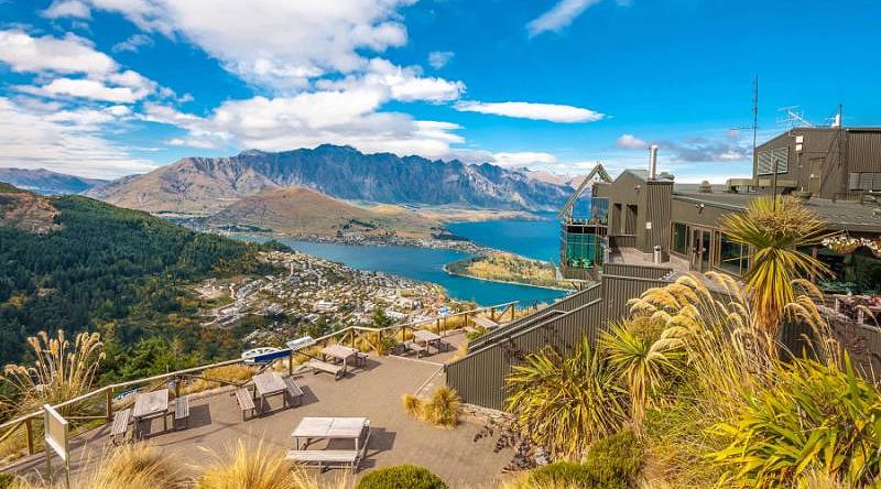 Queenstown with the Remarkables mountains in the background Queenstown with the Remarkables mountains in the background