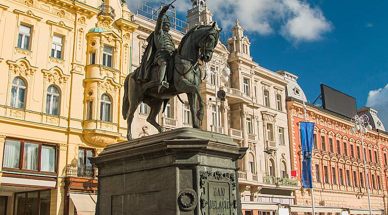 Ban Jelacic Square - the central square of Zagreb, the capital of Croatia Ban Jelacic Square - the central square of Zagreb, the capital of Croatia