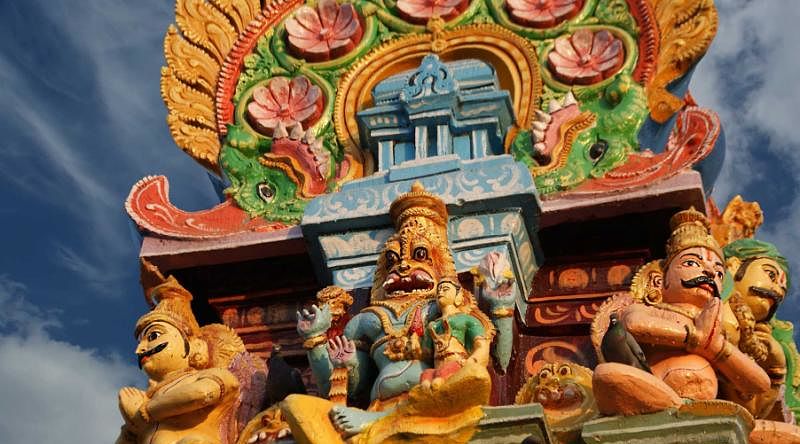 Indian gods statues in Mumbai, India.