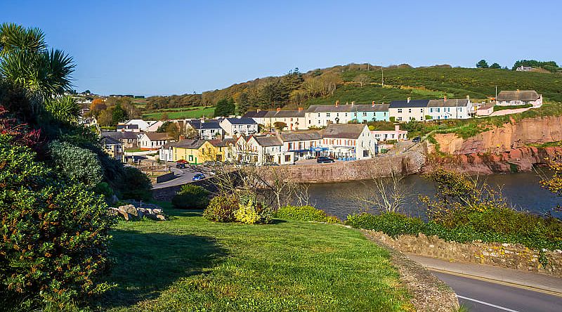 Charming Dunmore East Village in County Waterford, Ireland