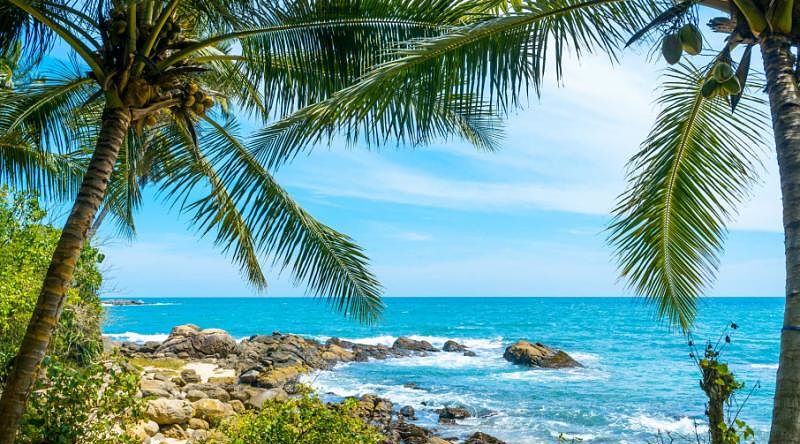 Tropical beach in Sri Lanka