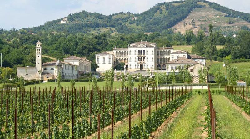 Beautiful villa and vineyards of Rinaldi Barbini near Asolo Veneto Italy