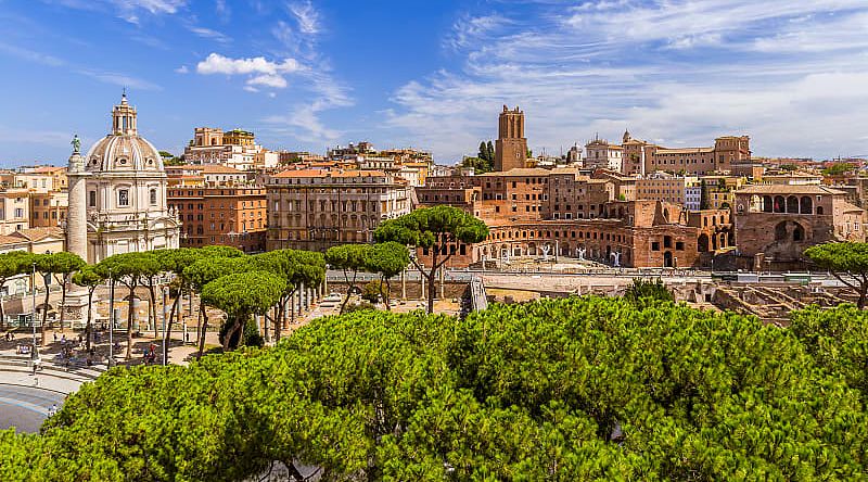 Piazza Venezia in Rome, Italy