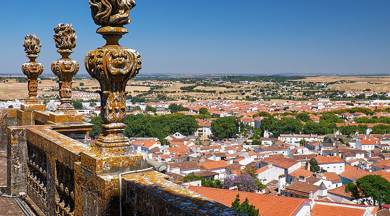 View from the balcony of the Sé Catedral de Évora, Portugal