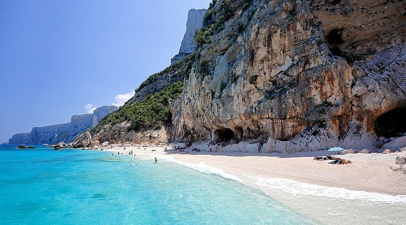 Baunei Cala Marilou beach in Sardinia.