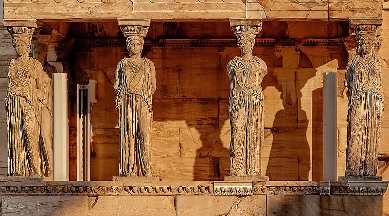 Caryatides on the Acropolis of Athens, Greece. Caryatides on the Acropolis of Athens, Greece.