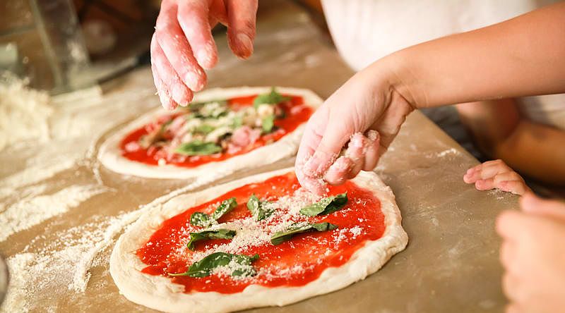 Margherita style pizza