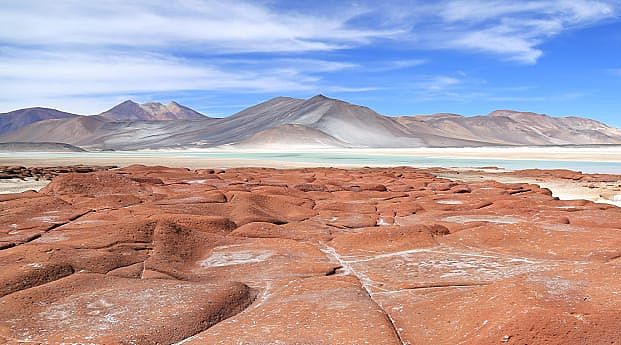 Salt Lake in Atacama Desert, Chile Salt Lake in Atacama Desert, Chile