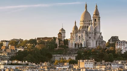 The Sacré Cœur in Montmartre, France.