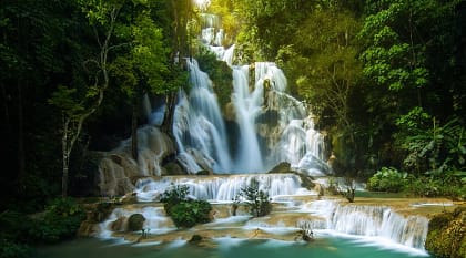 Kuang Si waterfall in Luang Prabang, Laos