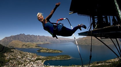 Bungy jumping in Queenstown, New Zealand