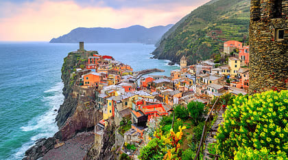 View of Vernazza in Cinque Terre, Italy