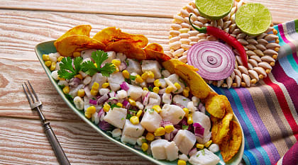Traditional Peruvian ceviche 
