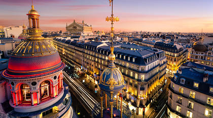 View of Paris at night