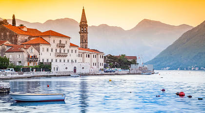 The town of Perast in Kotor Bay.