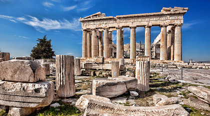Parthenon Temple on the Acropolis in Greece