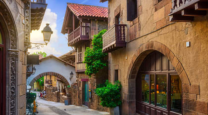 Poble Espanyol in Barcelona, Spain Poble Espanyol in Barcelona, Spain