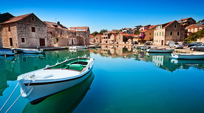 Old Harbor in Hvar, Croatia