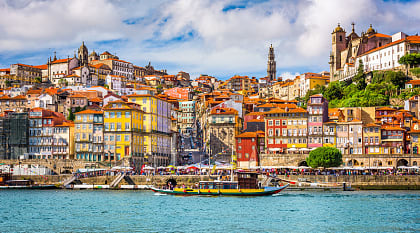 Colorful skyline of Porto in Portugal