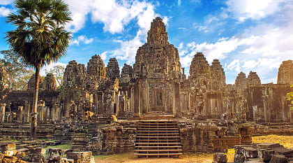 Ancient Buddhist Khmer Temple in Angkor Wat, Cambodia.