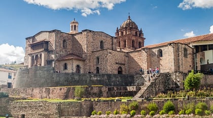 Qorikancha ruins and convent Santo Domingo in Cusco, Peru