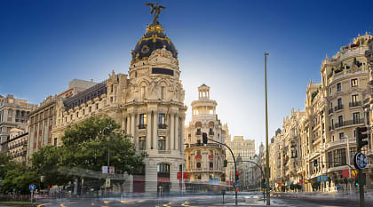 Grand Via in Madrid, Spain
