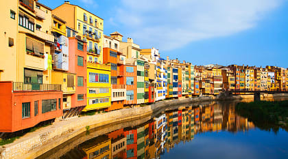 Girona, city on the river Onyar, Spain