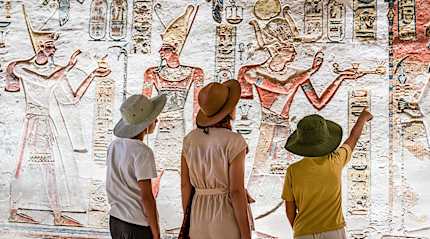 Inside Ramses IX Tomb in Luxor, Egypt.