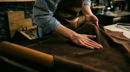 Handworked leather is an essential material in the production of fine Italian goods