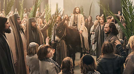 Jesus enters Jerusalem during The Passion Play in Oberammergau, Germany