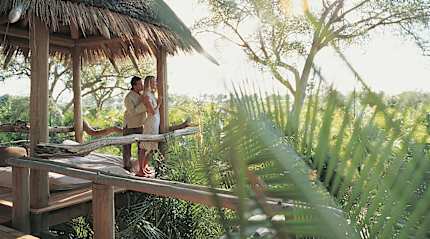 Couple at a luxury resort in Botswana.