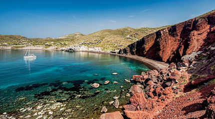 Red Beach on Santorini Island, Greece