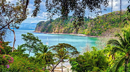 Sailboat in a Costa Rica bay