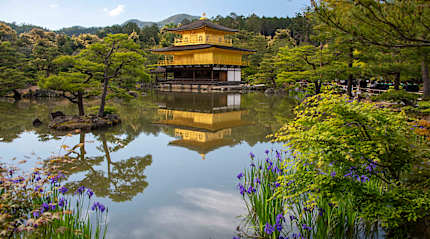 Kinkaku-ji, Golden Pavilion, in Kyoto, Japan