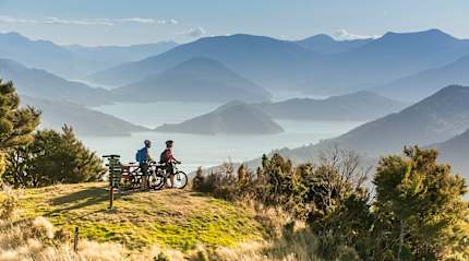 Biking in Marlborough Sounds, New Zealand.  Photo courtesy MarlboroughNZ