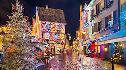 Colmar, France decorated for the Christmas holiday