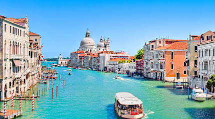 Ferry on the Grand Canal in Venice, Italy
