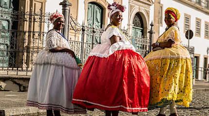 Baianas in Salvador de Bahia, Brazil.