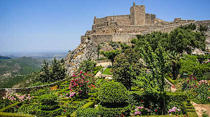 Medieval Castelo de Marvão and gardens in Marvão, Portugal