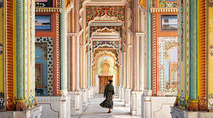 Colorful Patrika Gate in Jaipur, India
