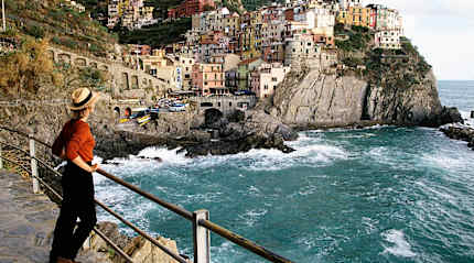Manarola town in Cinque Terre, Italy.