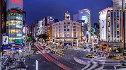 Ginza District in Tokyo, Japan